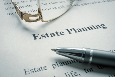 Close up of Estate Planning typed out on paper