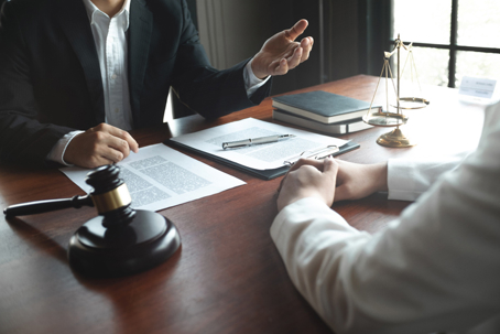 Reviewing documents with lawyer